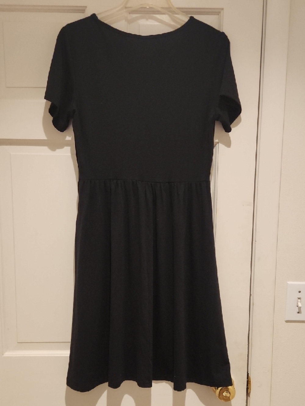 NWT Huukeay Black Short Sleeve Fit-and-Flare Dress Women's M Casual Summer Wear - Picture 4 of 7